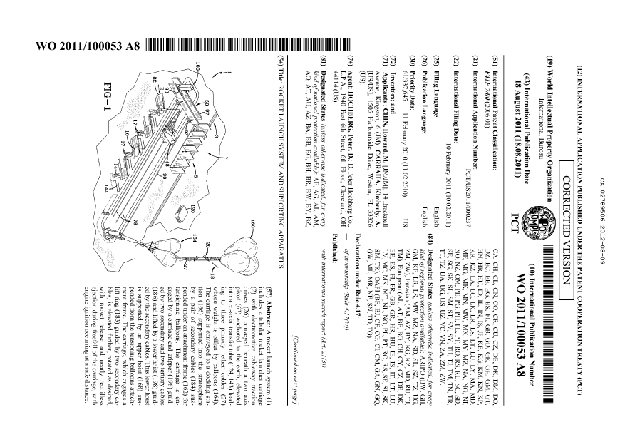 Document de brevet canadien 2789506. Abrégé 20121116. Image 1 de 2